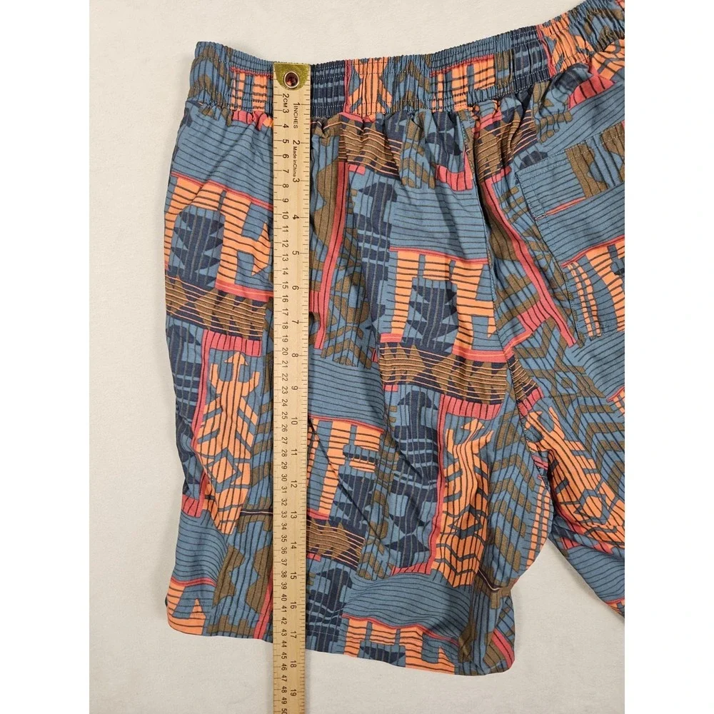 SAXX‎ Cannonball 2N1 Swim Shorts Mens Medium Aztec Print Print Ball Park Pouch